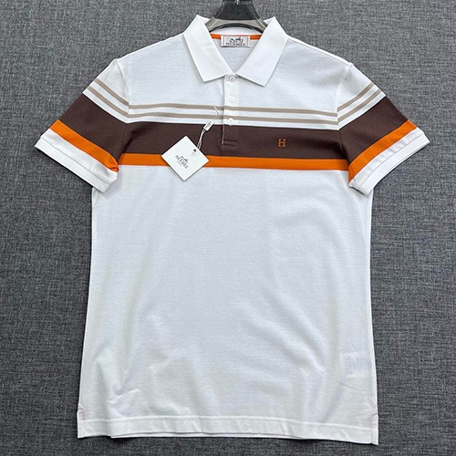 [홍콩명품.Hermes] 에르메스 25SS 로고 자수 카라 폴로 반팔 티셔츠 (2컬러), BM20402, JQ, 홍콩명품의류,구매대행,온라인명품