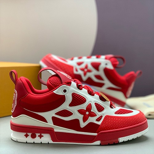 [홍콩명품.LOUIS VUITTON] 루이비통 25SS 로고 모노그램 SKATE 스니커즈 운동화 (레드), SE4757, PMD, 명품스니커즈,운동화,구두,로퍼,하이탑,신발