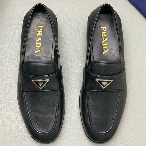 [홍콩명품,PRADA] 프라다 25SS 삼각로고 레더 가죽 구두 로퍼 (블랙), SE4930, PMD, 명품스니커즈,운동화,구두,로퍼,하이탑,신발