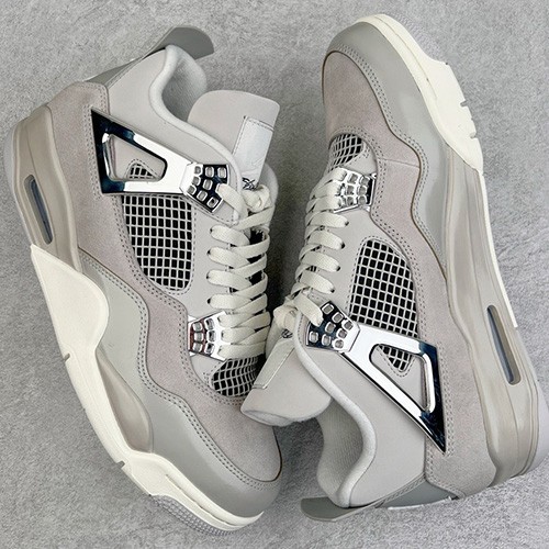 [홍콩명품.NIKE] 나이키 25SS 로고 남여 에어 조던 AJ4 Retro 스니커즈 운동화 (그레이), SE5012, S3, 명품스니커즈,운동화,구두,로퍼,하이탑,신발