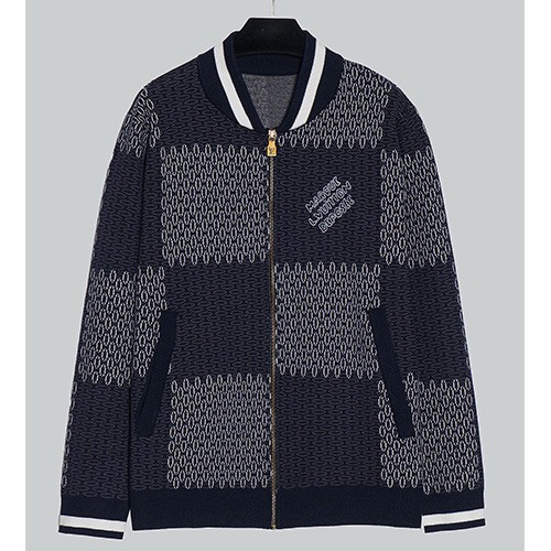 [홍콩명품.LOUIS VUITTON] 루이비통 25SS 로고 다미에 울 봄버 자켓 (네이비), BM21326, JU, 명품레플리카,미러급,온라인쇼핑몰사이트