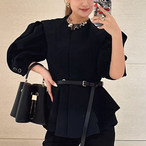 [홍콩명품.LOUIS VUITTON] 루이비통 25SS 로고 여성 블라우스 자켓 (블랙), BM21355, TBG, 명품레플리카,미러급,온라인쇼핑몰사이트