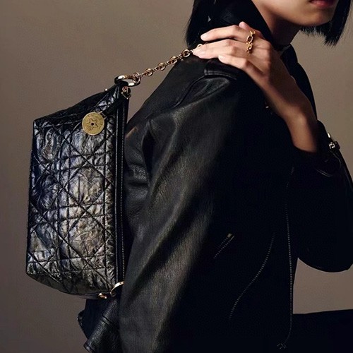 [홍콩명품,Christian Dior] 디올 25SS 로고 레더 가죽 호보백 크로스백 (블랙), BGM5006, 홍콩명품가방,명품쇼핑몰,크로스백,핸드백,구매대행