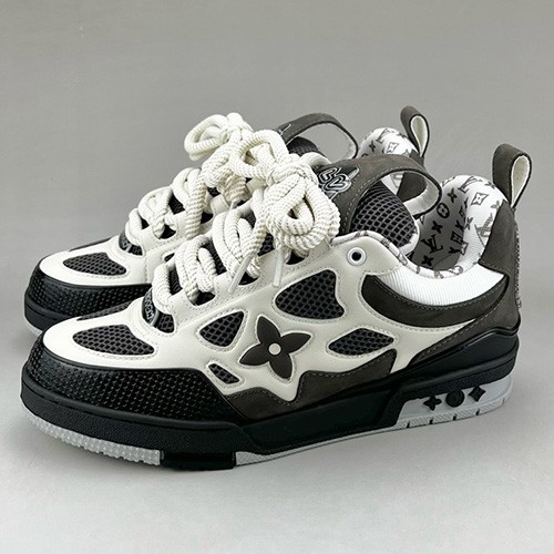 [홍콩명품.LOUIS VUITTON] 루이비통 25SS 로고 남여 SKATE 스니커즈 운동화 (블랙-화이트), SE5444, S3, 명품스니커즈,운동화,구두,로퍼,하이탑,신발
