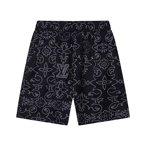[홍콩명품.LOUIS VUITTON] 루이비통 25SS 로고 패턴 쇼츠 반바지 (블랙), BM22007, 레플리카의류,미러급사이트