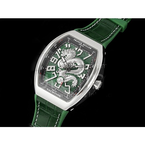 [홍콩명품시계.FRANCK MULLER] 프랑크뮬러 뱅가드 V45 실버 드래곤 그린 다이얼