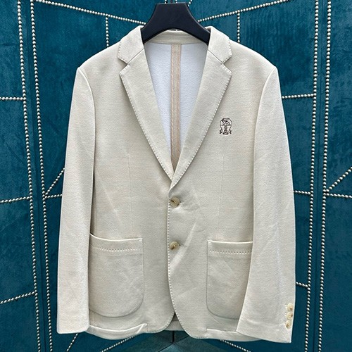 [홍콩명품.Brunello Cucinelli ] 브루넬로 쿠치넬리 25SS 로고 자수 정장 수트 자켓 (2컬러), BM22342, KK, 레플리카의류,미러급사이트
