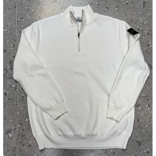 [홍콩명품.Stone Island] 스톤아일랜드 25SS 로고 탈부착 하프 지퍼 니트 스웨터 (5컬러), BM22406, ST1, 레플리카의류,미러급사이트