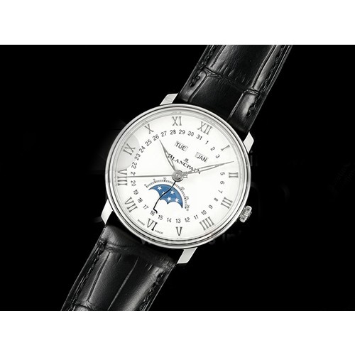 [홍콩명품시계. BLANCPAIN] 블랑팡 6654 데이데이트 문페이즈 화이트 다이얼