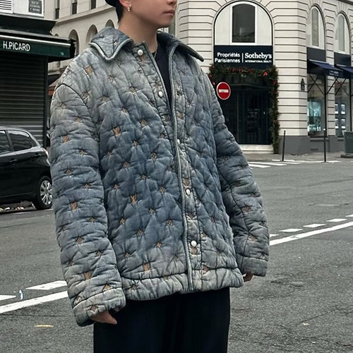 [홍콩명품.LOUIS VUITTON] 루이비통 25SS 로고 모노그램 데님 솜패딩 자켓, BM22602, JL, 레플리카의류,미러급사이트