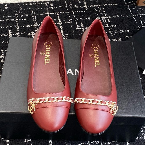 [홍콩명품.CHANEL] 샤넬 25SS 로고 여성 레더 가죽 단화 구두 (레드), SE5563, GHS, 명품스니커즈,운동화,구두,로퍼,하이탑,신발