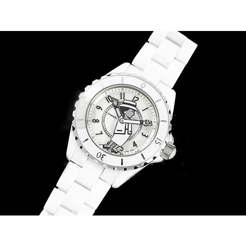 [홍콩명품.CHANEL] 샤넬 J13 38mm 화이트 세라믹 베젤 화이트 코코 다이얼
