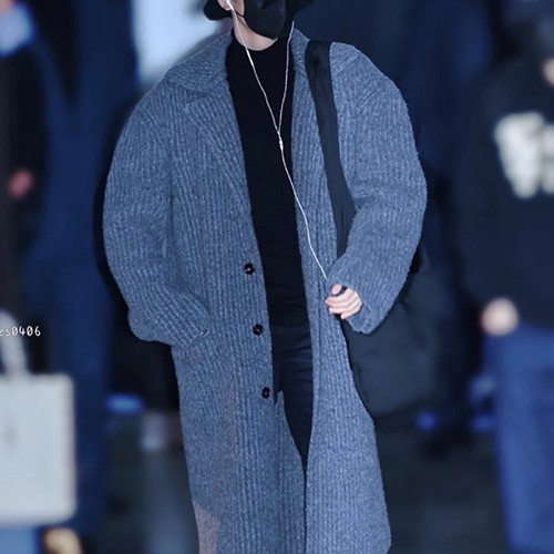 [홍콩명품.BOTTEGA VENETA] 보테가베네타 25SS 로고 롱코트 가디건 자켓 (그레이), BM22844, TOM, 레플리카의류,미러급사이트