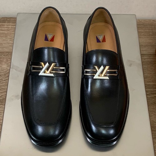 [홍콩명품.LOUIS VUITTON] 루이비통 25SS 로고 레더 가죽 정장 구두 (블랙), SE5782, S2, 명품스니커즈,운동화,구두,로퍼,하이탑,신발