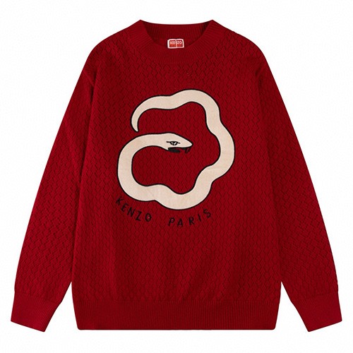 [홍콩명품.KENZO] 겐조 25SS 로고 스네이크 니트 스웨터 (레드), BM23670, HH, 레플리카의류,미러급사이트