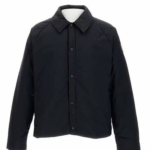 [홍콩명품.CANADA GOOSE] 캐나다구스 25SS 로고 카라 다운 패딩 자켓 (블랙), BM23993, X2, 레플리카의류,미러급사이트