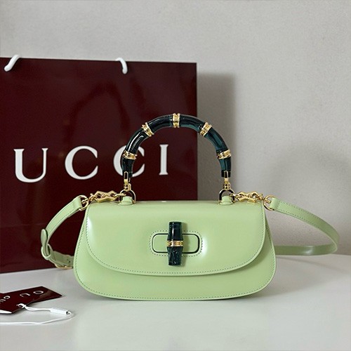 [홍콩명품.Gucci] 구찌 25SS 로고 레더 가죽 핸드백 크로스백 (그린), BGM5389, GU2, 홍콩명품가방,명품쇼핑몰,크로스백,핸드백,구매대행