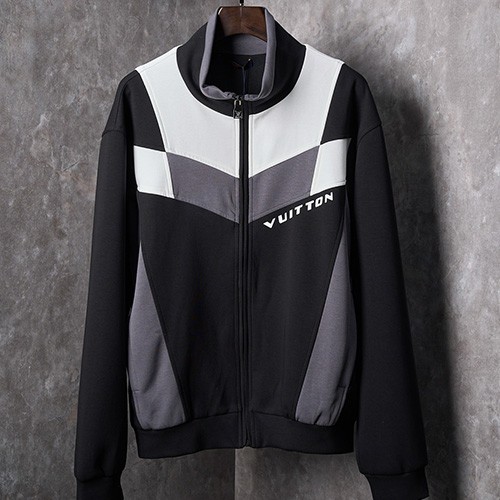 [홍콩명품.LOUIS VUITTON] 루이비통 25SS 로고 트레이닝 집업 자켓 (블랙), BM24203, HH, 레플리카의류,미러급사이트