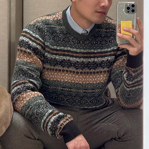 [홍콩명품.Loro Piana] 로로피아나 26SS 로고 패턴 니트 스웨터, BM24446, KK, 레플리카의류,미러급사이트