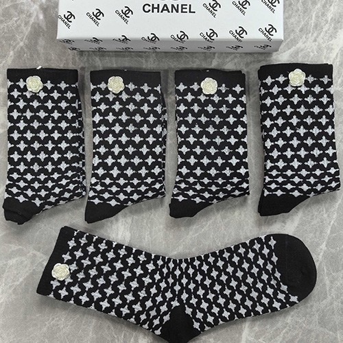 [홍콩명품.CHANEL] 샤넬 26SS 로고 명품 브랜드 모음 선물용 덧신 양말 5종, ET3339, NNT, 홍콩명품의류,구매대행,온라인명품