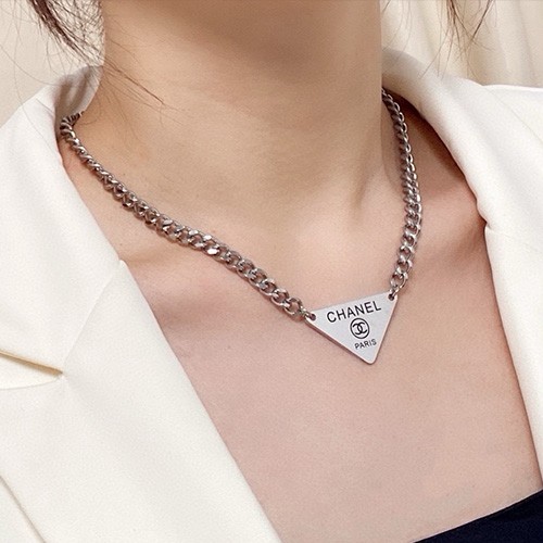 [홍콩명품.CHANEL] 샤넬 26SS 로고 체인 실버 목걸이, ET3350, NNT, 명품레플리카 모자 캡 남자여자
