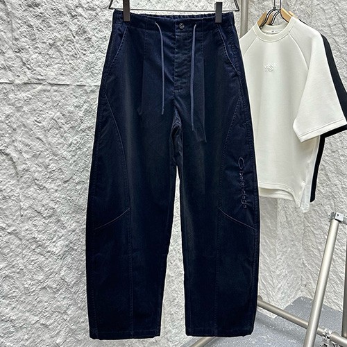 [홍콩명품.BALENCIAGA] 발렌시아가 26SS 로고 오버핏 데님 조거 팬츠 바지 (네이비), BM24676, 레플리카의류,미러급사이트
