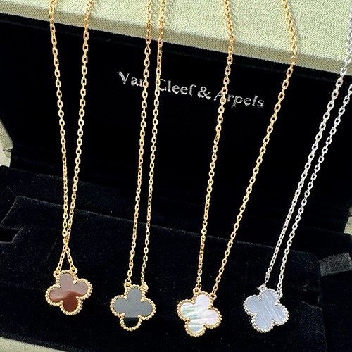 [홍콩명품.VANCLEEF&ARPELS] 반클리프아펠 퓨어 알함브라 26SS 로고 FLOWERLACE 목걸이 (4컬러), ET3404, JL, 명품악세사리,팔찌,귀걸이,반지