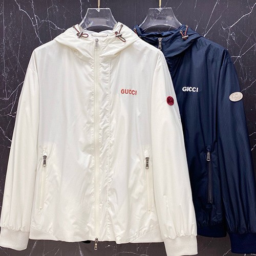 [홍콩명품.Gucci] 구찌 26SS 로고 자수 후드 윈드브레이커 자켓 (2컬러), BM24965, KSM, 레플리카의류,미러급사이트