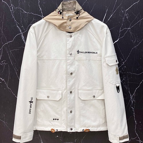[홍콩명품.MONCLER] 몽클레어 26SS 로고 후드 바람막이 자켓 (아이보리), BM24974, KSM, 레플리카의류,미러급사이트