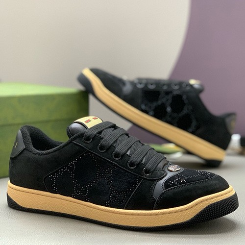 [홍콩명품.Gucci] 구찌 26SS 로고 남여 스크리너 스니커즈 운동화 (블랙), SE6141, PMD, 명품스니커즈,운동화,구두,로퍼,하이탑,신발