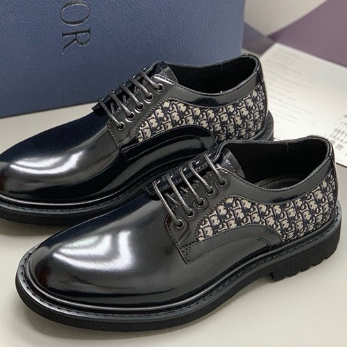 [홍콩명품,Christian Dior] 디올 26SS 로고 오블리크 정장 구두 (블랙-베이지), SE6153, PMD, 명품스니커즈,운동화,구두,로퍼,하이탑,신발