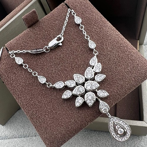 [홍콩명품.CHAUMET] 쇼메 26SS 로고 다이아 장식 목걸이 (화이트골드), ET3620, 무료배송