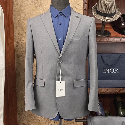 디올 로고 브로치 정장 수트 (그레이) 26SS
