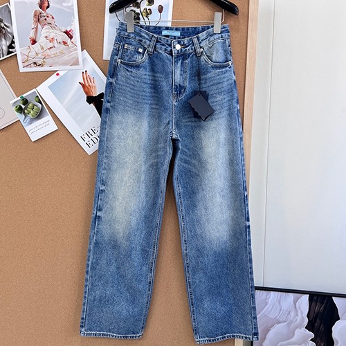 프라다 로고 여성 데님 팬츠 진 청바지 26SS