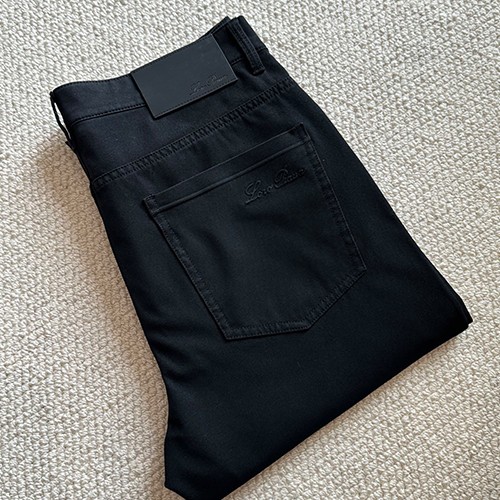 로로피아나 로고 데님 팬츠 진 청바지 (블랙) 26SS