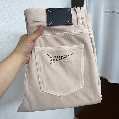메종마르지엘라 로고 데님 팬츠 진 청바지 (베이지) 26SS