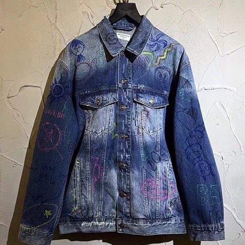 발렌시아가 로고 그래비티 데님 자켓 26SS