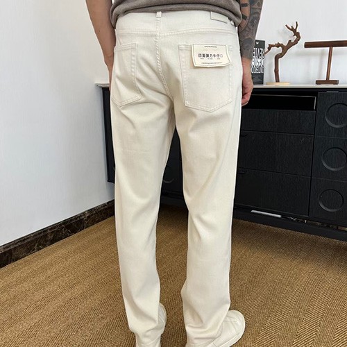 로로피아나 로고 데님 팬츠 진 청바지 (아이보리) 26SS