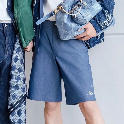 루이비통 로고 데님 쇼츠 반바지 1AHVBS 26SS