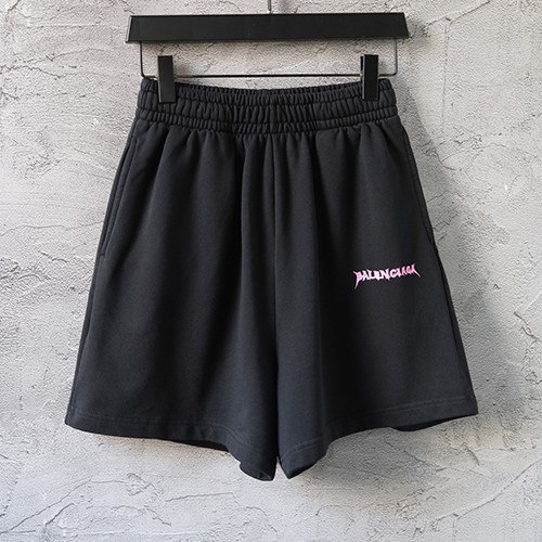 발렌시아가 로고 자수 쇼츠 반바지 (블랙) 26SS