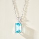 해리윈스턴 로고 Shades Of Blue 다이아 장식 목걸이 (실버) 26SS