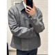 디올 로고 오블리크 카라 집업 자켓 (그레이) 26SS