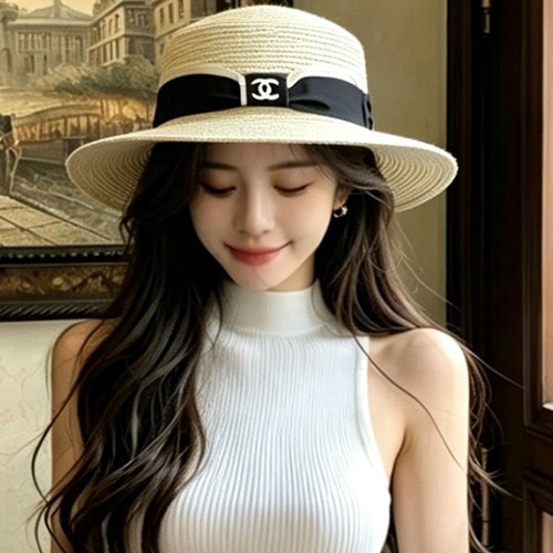 샤넬 여성 리본장식 비치모자 26SS