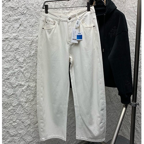 로에베 오버핏 데님 팬츠 화이트 진 청바지 26SS