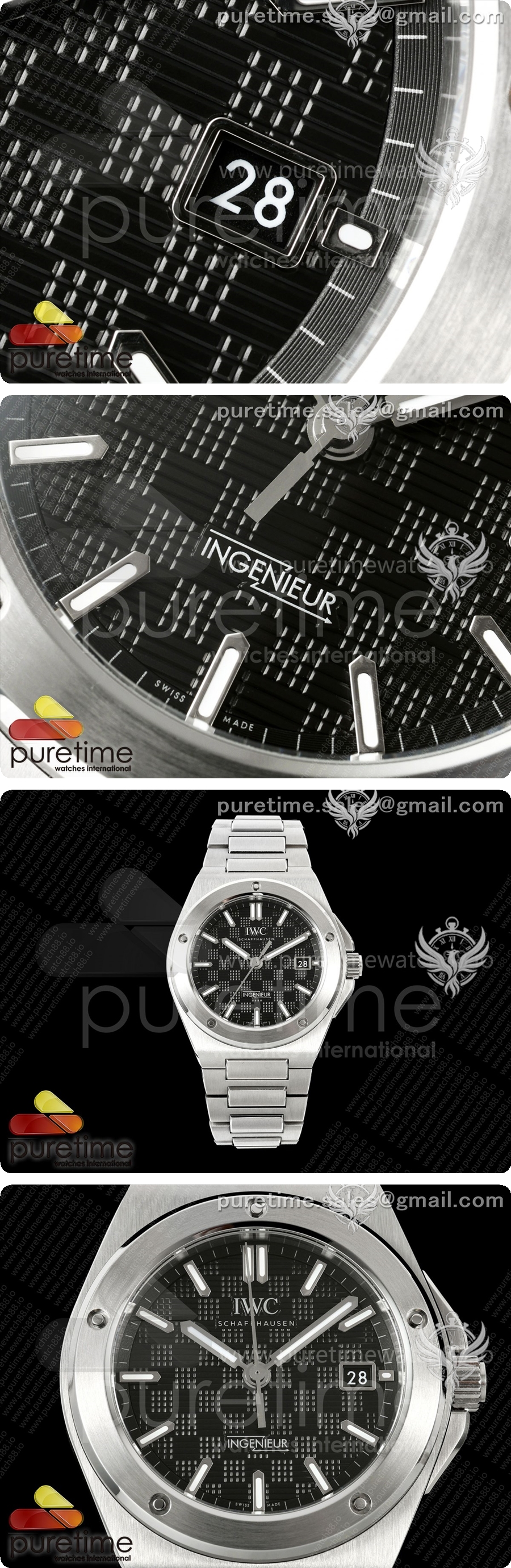 아이더블유씨 Ingenieur Automatic 40 SS MZF 1:1 베스트 에디션 블랙 다이얼 SS 브레이슬릿 A2892 상세이미지 3