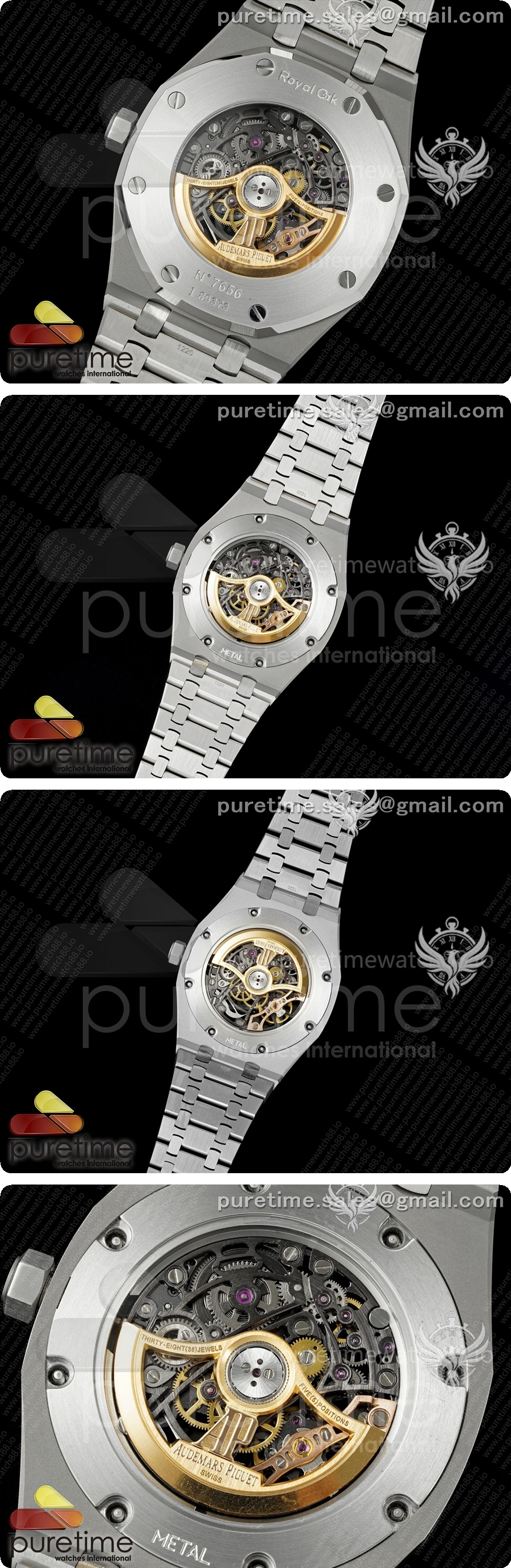 오데마피게 로얄 오크 41mm 오픈워크 15407 SS OCTA 1:1 베스트 에디션, SS 브레이슬릿 SA3132 V3 (프리 스프링) 상세이미지 5