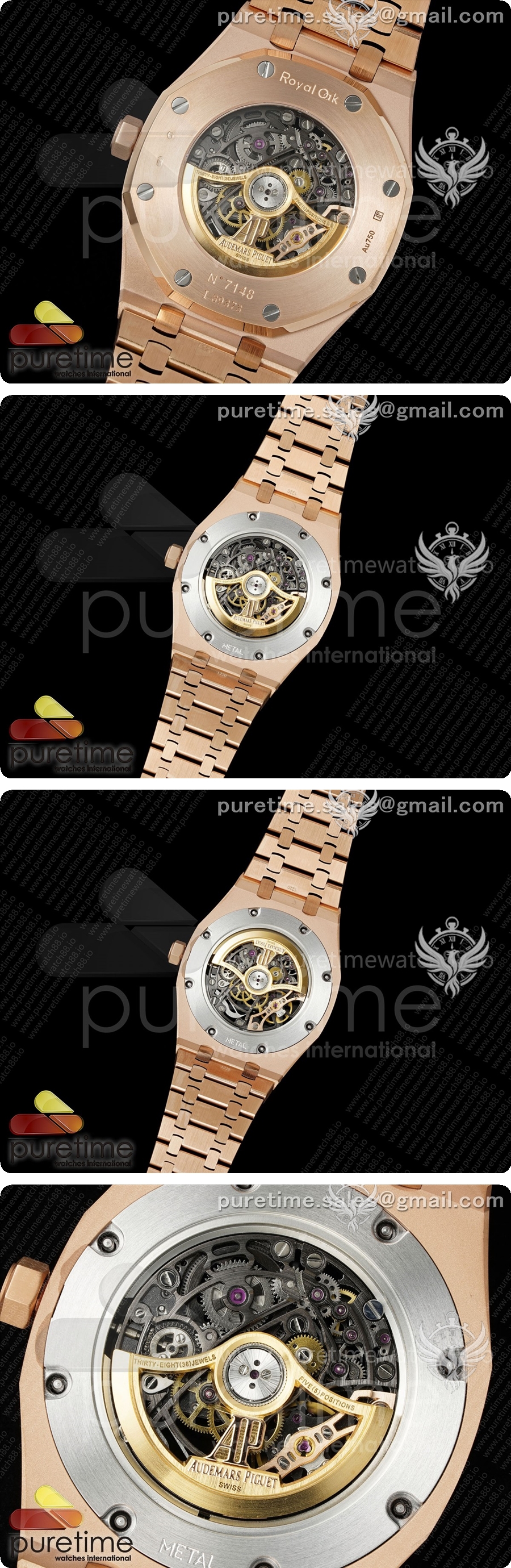 오데마피게 로얄 오크 41mm 오픈워크 프로스티드 RG 레인보우 베젤 OCTA 1:1 베스트 에디션 브레이슬릿 SA3132 V3 상세이미지 5