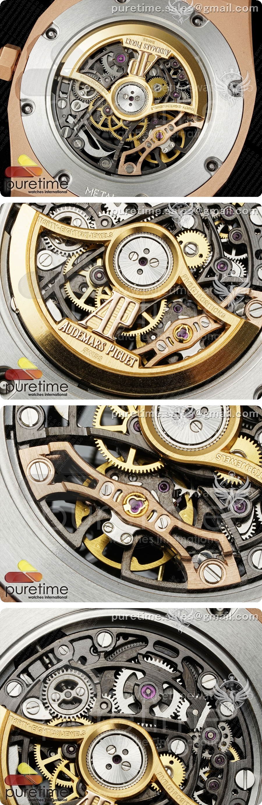 오데마피게 로얄 오크 41mm 오픈워크 프로스티드 RG 레인보우 베젤 OCTA 1:1 베스트 에디션 브레이슬릿 SA3132 V3 상세이미지 6
