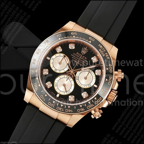 로렉스 데이토나 126515 WF 1:1 베스트 에디션 블랙/로지스틱 다이아몬드 다이얼, 오이스터플렉스 스트랩 JH4131