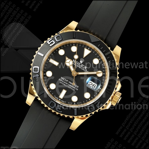 로렉스 요트마스터 42mm 226658 YG WF 1:1 베스트 에디션 3D 블랙 세라믹 베젤, 오이스터플렉스 스트랩